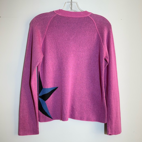 Lucien Pellat-Finet Pink Star Graphic Sweater Cotton Cashmere Blend S Italy - Picture 6 of 15